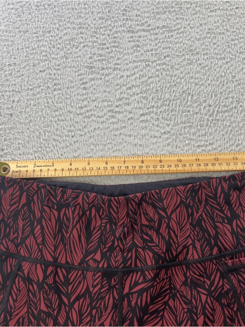 Sweaty Betty The Power 7/8 Leggings Womens Medium Red Black Leaf Print Athletic - Picture 3 of 7